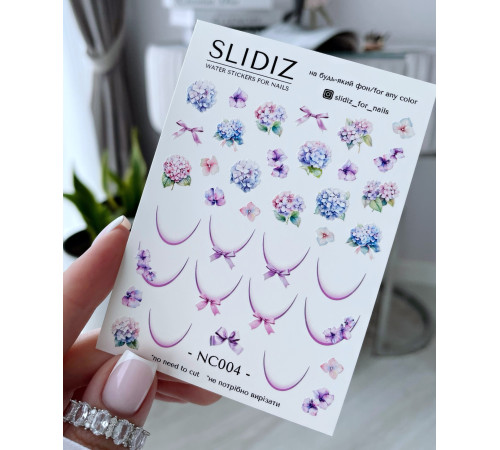 Slider design SLIDIZ NC004 hydrangeas, without cutting