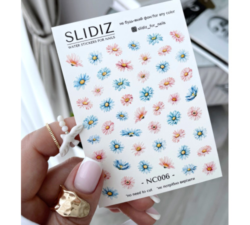 Slider design SLIDIZ NC006 daisies, without cutting