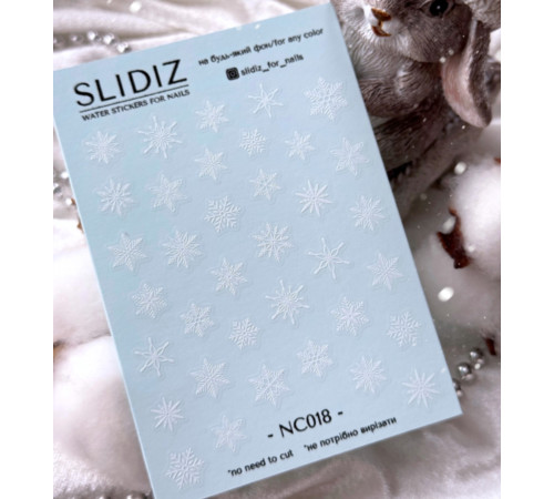 Slider design SLIDIZ NC018 snowflakes, without cutting