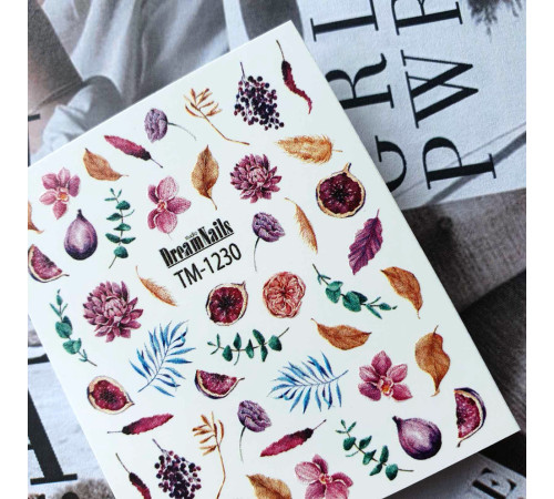 Slider design TM 1230 flowers, leaves, fruits