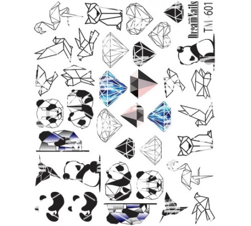 Slider design TM 601 panda, origami