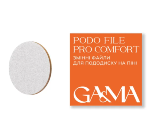 GaMa Podo File PRO Comfort interchangeable disc files, foam-based, 180 grit, 50 pcs.