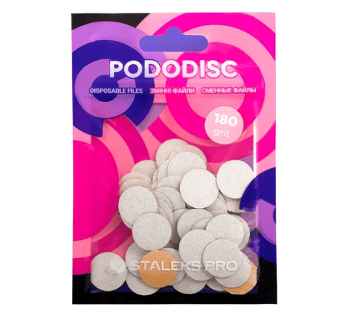 Replacement files for the pedicure disk STALEKS PRO S White 180 grit, 50 pcs