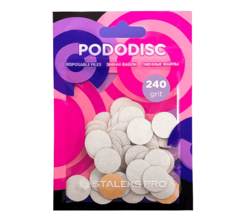 Replacement files for the pedicure disk STALEKS PRO S White 240 grit, 50 pcs