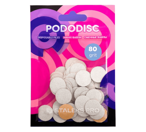 Replacement files for STALEKS PRO S pedicure disc White 80 grit, 50 pcs
