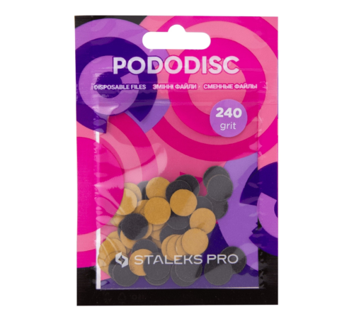 Replacement files for the STALEKS PRO XS pedicure disc White 240 grit, 50 pcs