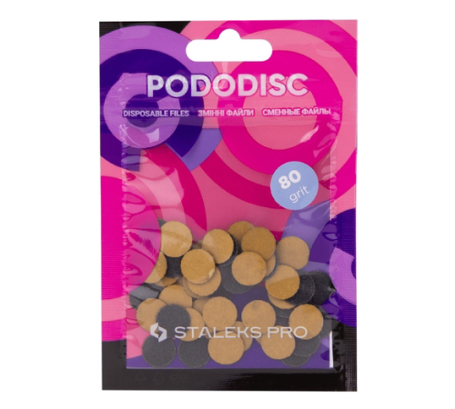 Replacement files for STALEKS PRO XS pedicure disc White 80 grit, 50 pcs