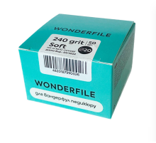 Змінні файли для педикюрного диску Wonderfile на м’якій основі 20 мм, 240 грит, 50 шт