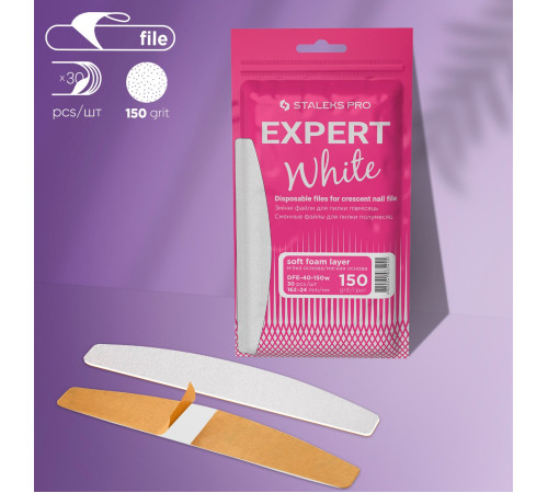 Replacement files on a soft base STALEKS EXPERT 40 white 150 grit, 30 pcs