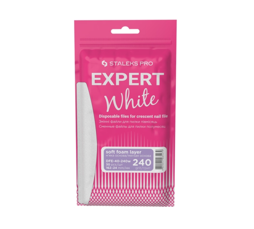 Replacement files on a soft base STALEKS EXPERT 40 white 240 grit, 30 pcs
