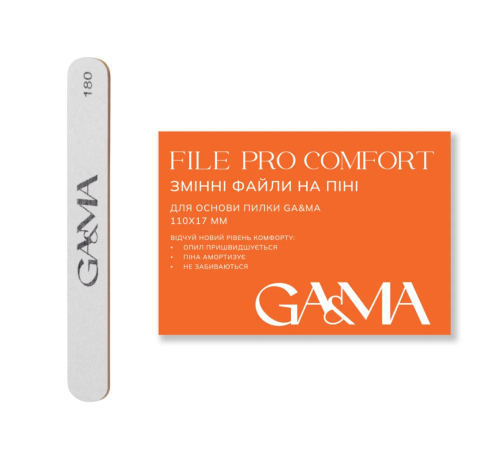 GaMa FILE PRO Comfort foam replaceable files, for straight file, 180 grit, 20 pcs.