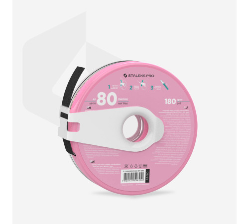 Changeable file tape in a plastic reel Staleks White PRO 180 grit 7 m