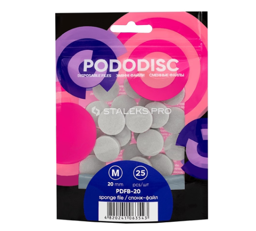 Sponge files for pedicure disk STALEKS PRO M, 25 pcs