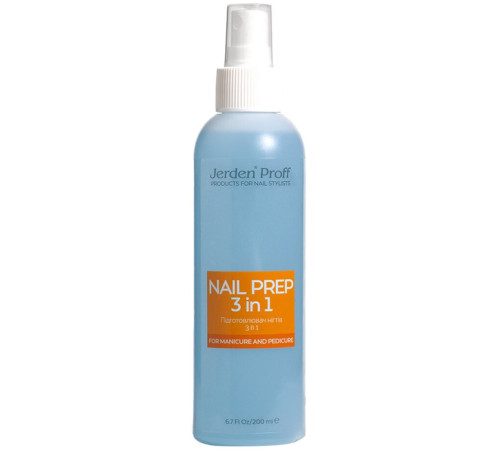 Means for degreasing and removing the sticky layer Jerden Proff NAIL PREP 3 in 1, 200 ml