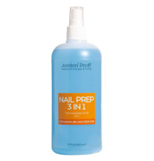 Засіб для знежирення і зняття липкого шару Jerden Proff NAIL PREP 3 в 1, 500 мл