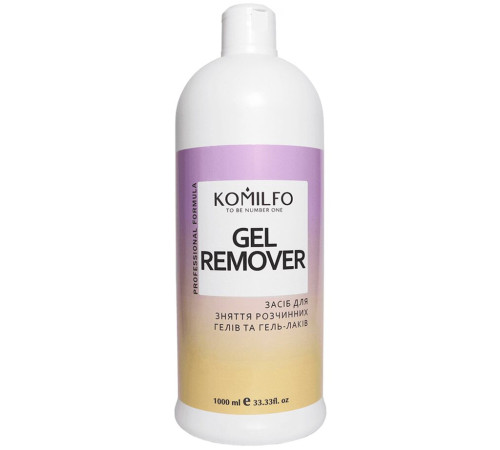 Means for removing soak off gels and gel polishes Komilfo Gel Remover, 1000 ml