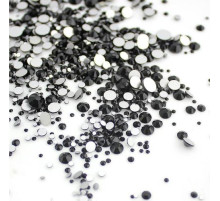 Rhinestones Black mix size 100 pcs