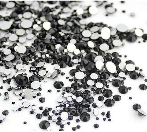 Rhinestones Black mix size 1000 pcs