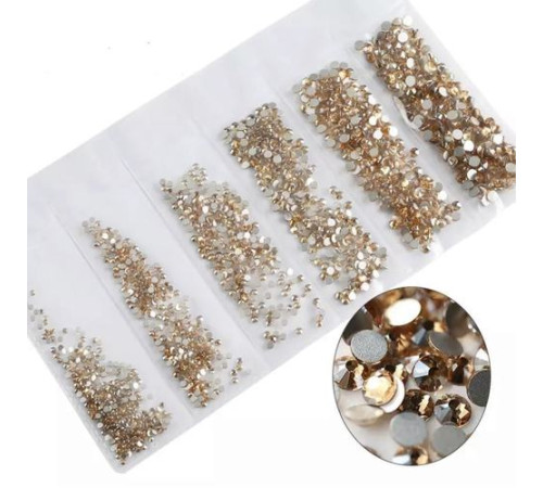 Rhinestones Lilly beaute mix size gold 1000 pcs