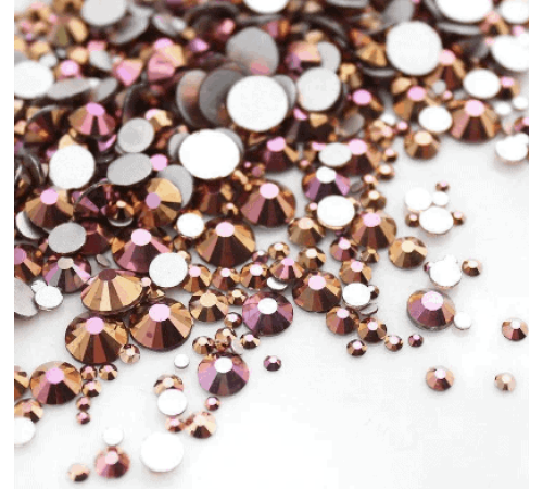 Rhinestones Rose Gold mix size 1000 pcs