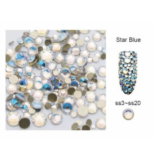 Rhinestones Star Blue mix size 100 pcs