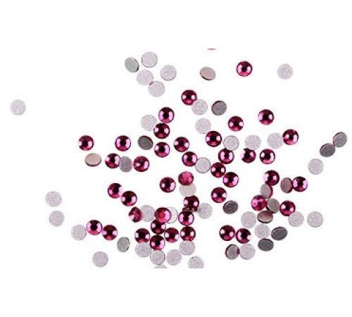 Komilfo Fuchsia nail rhinestones, 100 pcs