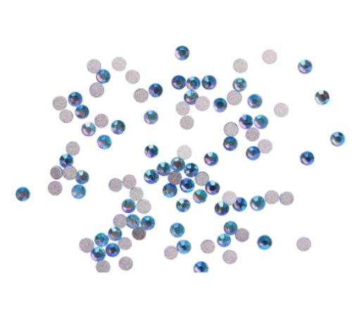Nail rhinestones Komilfo Light sapphire AB, 100 pcs