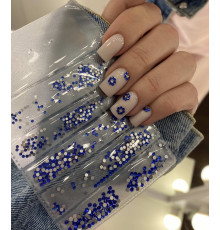 Nail Rhinestones Mix Blue, 1000pcs
