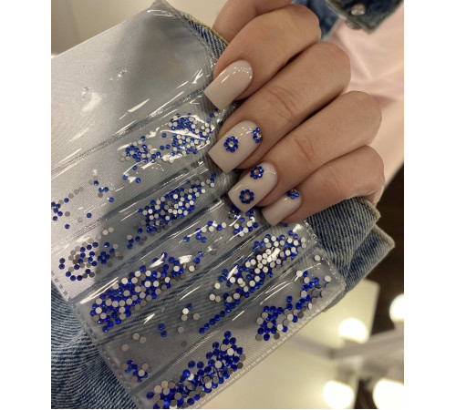 Nail Rhinestones Mix Blue, 1000pcs
