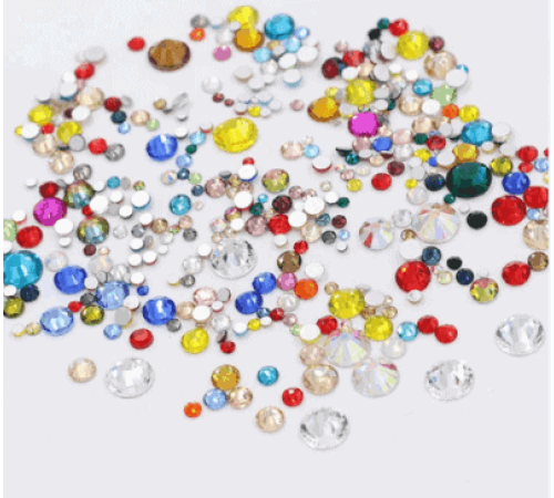 Rhinestones for nails Mix color mix size 1000 pcs