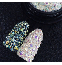 Chameleon nail rhinestones in a jar of 100 pcs