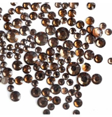 Rhinestones brown mix size 100 pcs