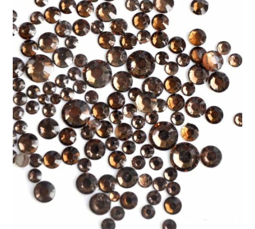 Rhinestones brown mix size 100 pcs