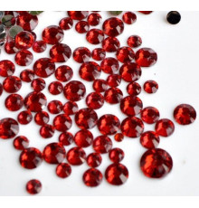 Rhinestones red mix size 100 pcs