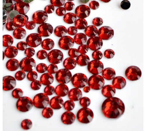 Rhinestones red mix size 100 pcs
