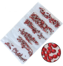 Rhinestones red mix size 1000 pcs