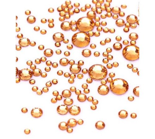 Rhinestones mix size gold 100 pcs