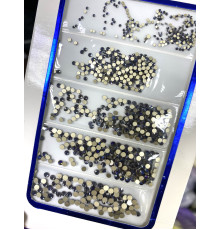 Rhinestones mix size Blue in stripes