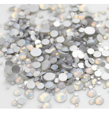 Rhinestones Mix sizes Opal white 100 pcs