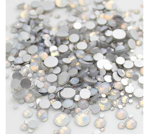 Rhinestones Mix sizes Opal white 100 pcs