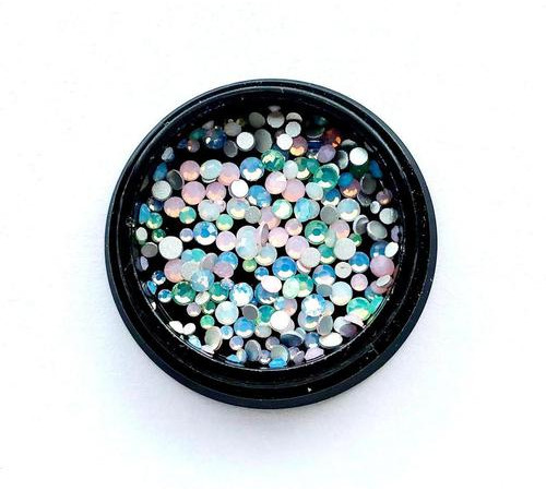 Rhinestones opal mix in a jar