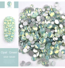 Opal rhinestones green mix 100 pcs