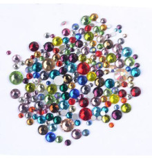 Rhinestones of various colors and sizes 100 pcs