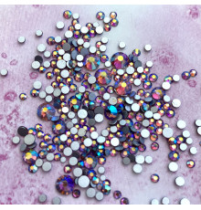 Rhinestones Blue chameleon mix size, 400 pcs