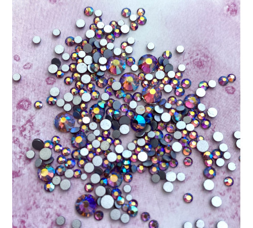 Rhinestones Blue chameleon mix size, 400 pcs