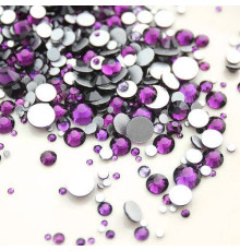 Purple rhinestones mix 100 pcs