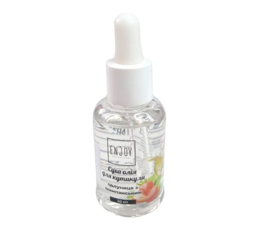 Enjoy Professional Dry Cuticle Oil with a Dropper Strawberry with Champagne, 50 ml