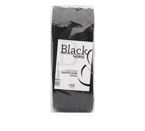 Pedicure slippers Black, 12 pairs