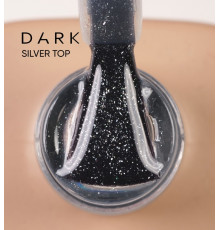 Top DARK Silver top, transparent with silver shimmer, 10 ml