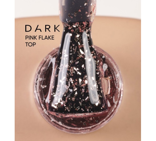 Top DARK Top Pink Flake, transparent with pink sparkles, 10 ml